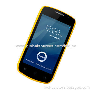 Smartphone with Android 4.2.2, Dual-core 1.0GHz GPS, Sized 125.8*65.4*10.3mm